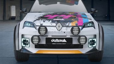 Fari supplementari sul frontale della Renault 5 by Delta 4x4