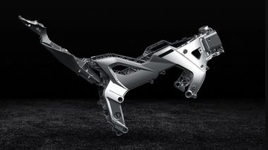 Zontes 703 RR: telaio e forcellone sono in alluminio