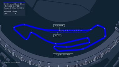 E-Prix Berlino 2025: la mappa del circuito | Foto: Formula E