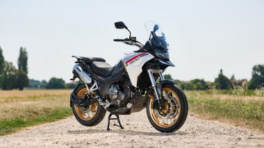 Cyclone RX600, la vista di tre quarti frontale. La piastra paramotore fa parte della dotazione di serie.