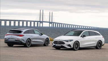 Vista fronte e retro della Mercedes CLA Shooting Brake 2026