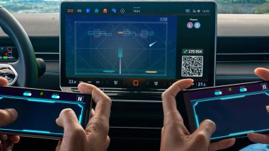 Breakout: Recharge di Atari sullo schermo di una Volkswagen