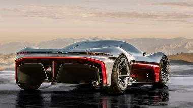 Le profonde canalizzazioni del sottoscocca della California Corvette Concept
