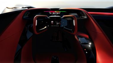 Volante e strumentazione della California Corvette Concept