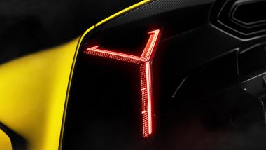 Le luci posteriori della Lamborghini Fenomeno