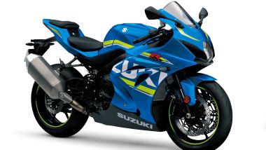 La GSX-R1000R 2017, vista frontale di tre quarti