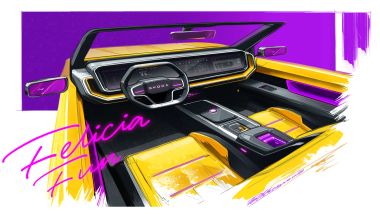Skoda Felicia Fun, interni retro-futuristici