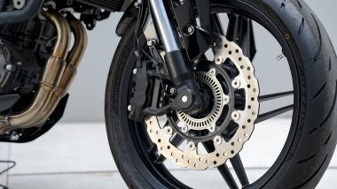 Morbidelli F352, impianto frenante anteriore con pinza ad attacco radiale