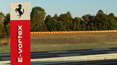 Ferrari e-Vortex nuovo circuito di prova a Maranello accanto alla pista di Fiorano
