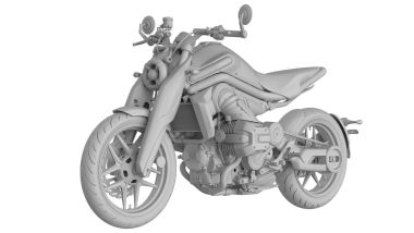 Ecco il disegno della moto sulla quale debutterà il boxer ibrido