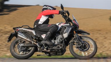 Moto Morini Alltrhike, molto piacevole la guida, su asfalto