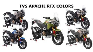 TVS Apache RTX 300, la gamma colori