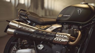 Triumph Scrambler 900 2026,, lo scarico è ridisegnato