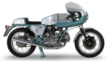 Una Ducati 750SS è stata venduta all'asta per una cifra record; la vista laterale