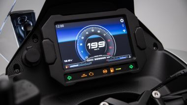 Kymco Xciting X 350, dettaglio dello strumento TFT