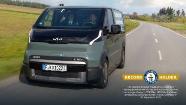 Kia PV5 detiene il record di autonomia della categoria