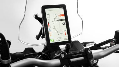 Morbidelli T502 2026, il bel display TFT verticale di 7''