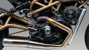 Langen Lightspeed, il motore bicilindrico a V è Rotax, messo a punto da Buell