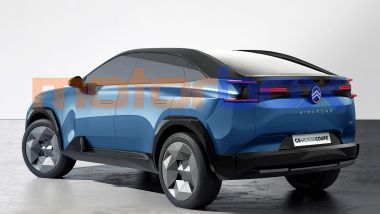 Citroën C5 Aircross Coupé 2026, 3/4 posteriore - rendering