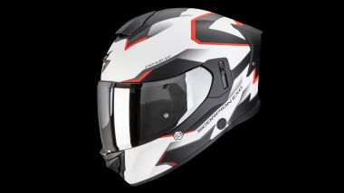 Il nuovo casco Scorpion Exo 530 Air: sei le varianti grafiche. In foto, Clip Bianco, Rosso, Nero