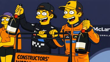 Lando Norris, Oscar Piastri, McLaren, Simpsons. Credits: ChatGPT