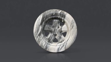 Il cerchio Fuchs della Porsche 911 in marmo fatto da Casper Braat