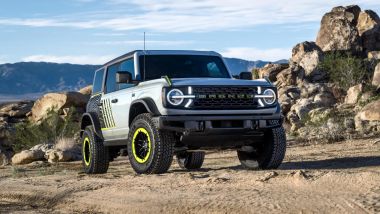 Nuova Ford Bronco RTR 2027, 3/4 anteriore