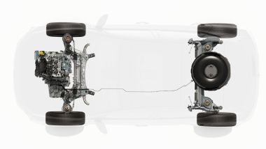 Renault Captur Eco-G 120: lo schema tecnico con il nuovo serbatoio GPL pi&ugrave; capiente