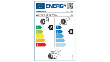 L'etichetta europea con le caratteristiche dello pneumatico