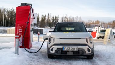 Kia EV2 in ricarica al El Prix Winter Test Drive