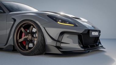 Toyota GR86 Widebody by Pistonzero, dettaglio dell'anteriore