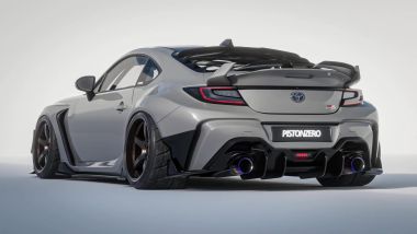 Toyota GR86 Widebody by Pistonzero, 3/4 posteriore