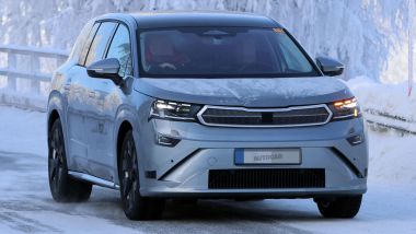 Frontale Enyaq, forse provvisorio (credits: Autocar UK)