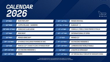 Calendario Eventi Monza 2026