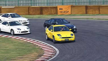 Fiat Coup&eacute; Turbo davanti a Honda Prelude, Mitsubishi FTO e Honda Integra Type R