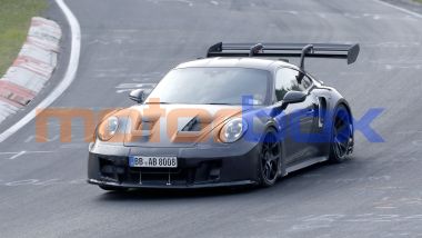 Nuova Porsche 911 GT3 RS facelift, la parte anteriore sembra invariata