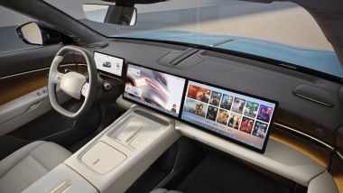 Volkswagen ID. Unyx 08, la plancia con tre schermi