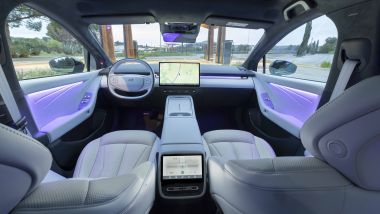 Xpeng P7+ vista da dentro