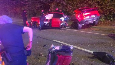 Posto guida quasi intatto (Foto: Dunwoody Police Department via CarScoops)