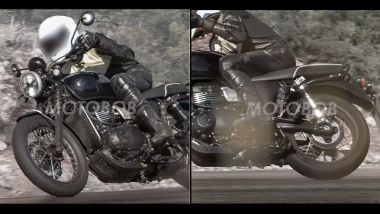 Triumph Bonneville 400. doppio ammortizzatore posteriore e nuovo strumento circolare