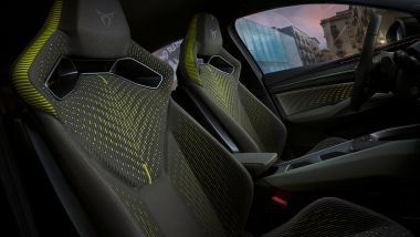 Cupra Raval Manganese Matt, i sedili