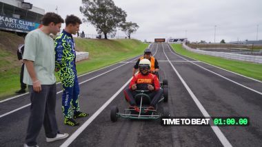 Carlos Sainz e Lando Norris in pista con 100 anni di kart