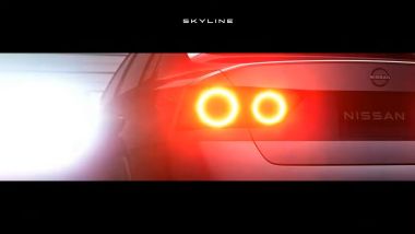 Nuova Nissan Skyline 2026, teaser delle luci posteriori