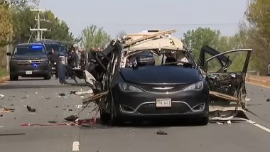 Bombola difettosa, Chrysler Pacifica esplode (YouTube / NBC4 Washington)