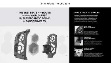 Range Rover SV Ultra, gli altoparlanti del sistema audio elettrostatico
