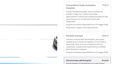 Tesla Full Self Driving - configuratore