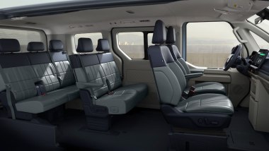 Abitacolo Kia PV5 Passenger a 6 e 7 posti.
