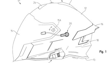 Polaris casco intelligente, il disegno del brevetto