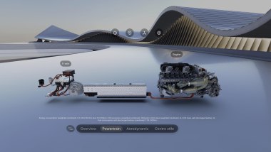 Il powertrain della Lamborghini Revuelto nell'app per Apple Vision Pro