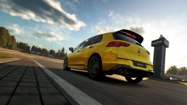 Assetto Corsa EVO 0.8 Update: la nuova Volkswagen Golf 8 R vista da dietro